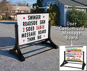 36"x48" Swinger Roadside Message Board Sign