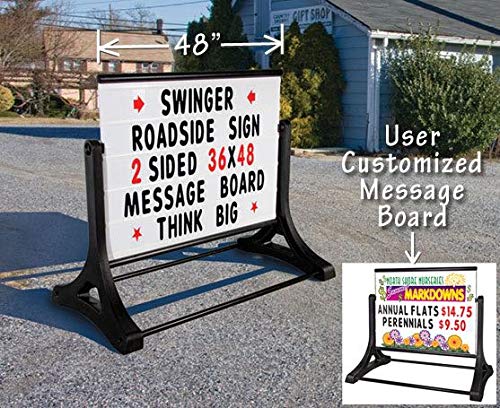 36"x48" Swinger Roadside Message Board Sign