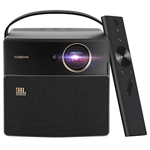 Lightwish CC Aurora Mini Projector, 300'' Display HD 1080P + 4K Supported with 20000 mAh Battery 3D LED DLP Home Portable Video Project, JBL Speaker with Bonus Bag, Compatible with HDMI, USB, SD