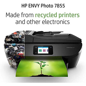 HP Envy Photo 7855 All in One Photo Printer with Wireless Printing, Scan, Copy, Fax, HP Instant Ink Ready, Compatible with Alexa (K7R96A) Bundle w/DGE USB Cable + Small Business Productivity Software