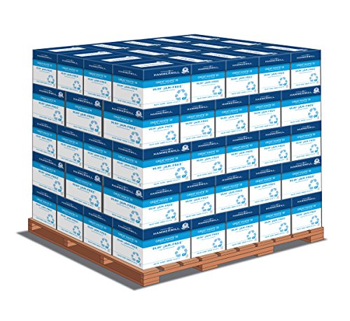 Hammermill Paper, Great White Copy, 30% Recycled , 20lb, 8.5x11, Letter, 92 Bright 2500 Sheets / 80 Cartons Per Pallet Pricing, 200,000 Sheets (86710PLT), Made In The USA