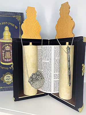 GORGEOUS BEAUTY&CARE Sefer Torah Scroll 45 CM + Pointer (YAD) - Judaica