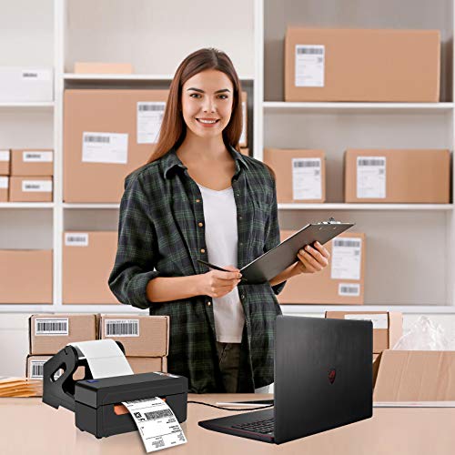 OIEXI Shipping Label Printer 4x6, High Speed Direct USB Thermal Barcode 4×6 Label Marker Writer Machine with Label Holder, Compatible with Ebay, Amazon, DHL, FedEx, UPS, Shopify, Etsy