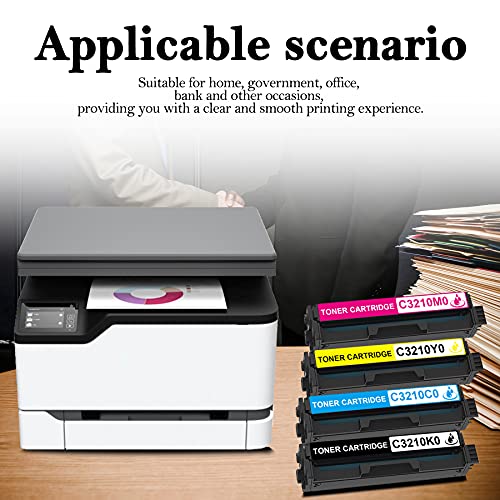 3 Pack (1 Cyan + 1 Magenta + 1 Yellow) Compatible C3210C0 C3210M0 C3210Y0 Toner Cartridge Replacement for Lexmark C3224dw C3326dw MC3224dwe MC3224adwe MC3326adwe Printer