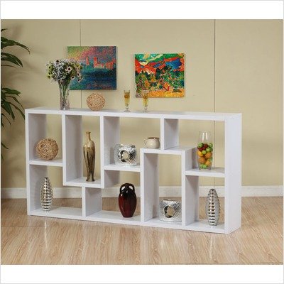 Masima Unique Bookcase/Display Cabinet in White