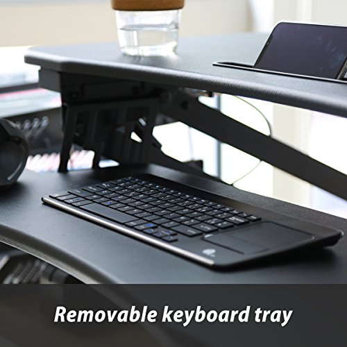 TOUCHXEL Stand Up Desk Converter 12 Level Height Adjustable Riser Workstation
