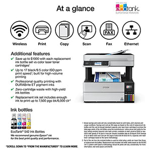Epson EcoTank Pro ET-5170 Wireless Color All-in-One Supertank Printer with Scanner, Copier, Fax Plus Auto Document Feeder
