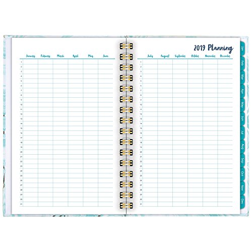 Mead 2019 Weekly & Monthly Planner, 5-1/2" x 8-1/2", Small, Hardcover, Artisan, Design Selected For You (CRW40910)