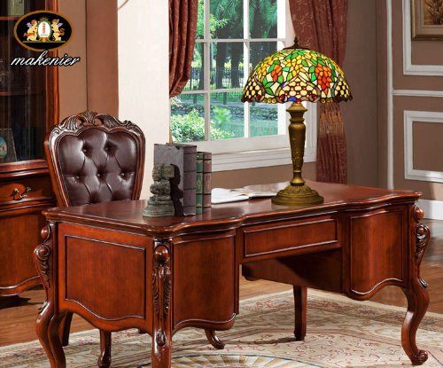 Tiffany Europaische retro style hand-painted stained glass table lamp