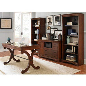 Liberty Furniture INDUSTRIES 378-HO201 Brookview Home Office Open Bookcase, Rustic Cherry Finish