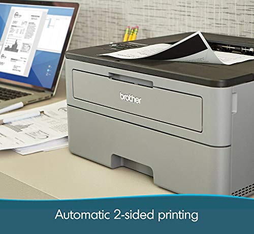 Brother HL-L2350DW Compact Monochrome Laser Printer - Wireless Connectivity - Mobile Printing - Auto 2-Sided Printing - Up to 32 Pages/Minute - Up to 250 Sheet Paper - 1-line LCD + iCarp HDMI Cable