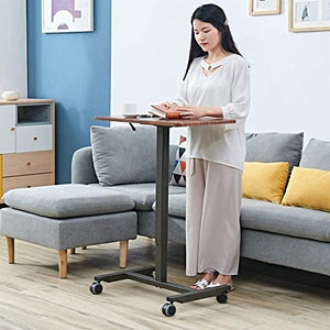 SMSOM Mobile Standing Desk, Adjustable Height Laptop Desk