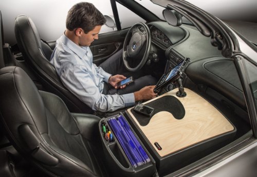 AutoExec AUE10025 GripMaster Car Desk Birch Finish with Tablet Mount (Older Finish)