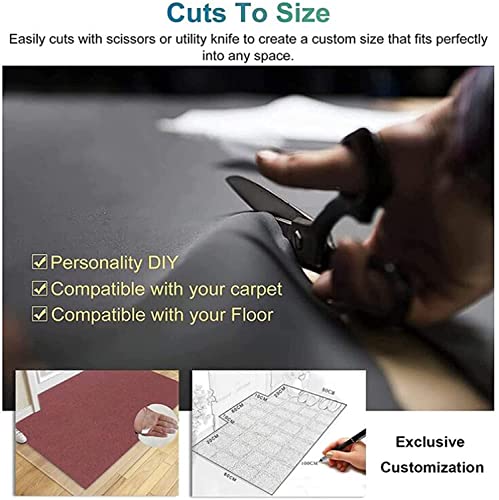 ZHOUHONG Clear Heavy Duty Hard-Floor Chair Mat for Low Pile Carpet - Floor Protection Mat
