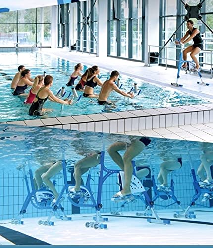 Commercial Aqua Bike for Pool Exercise, Professional Lightweight Aluminum Aquabike, Underwater Bicycle for Pool, W/Insulated Water Bottle
