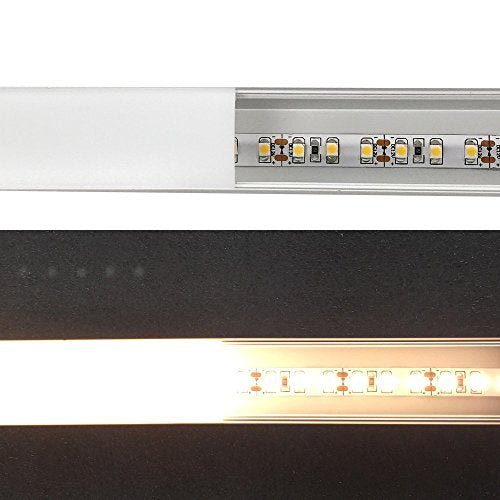 LightingWill U Shape LED Aluminum Channel 6.6ft 25 Pack - Silver Track for LED Strip Light