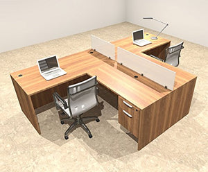 Two Person L Shaped Divider Office Workstation Desk Set, OT-SUL-SP53