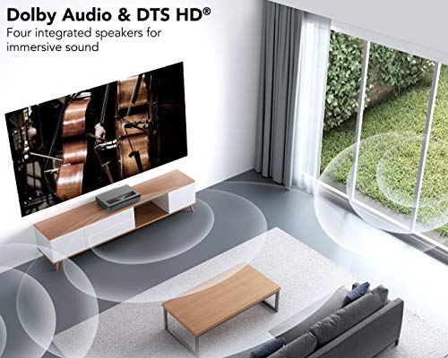 WeMax Nova Short Throw Laser Projector – 4K Resolution UHD HDR10 Display – Smart Laser Projector for Movies, Video, Gaming, High FPS Rate – Voice Command Remote – 5K+ Apps Wireless Connectivity