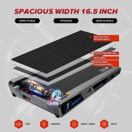 Egofit Walker Pro Smallest Under Desk Electric Walking Treadmill for Home, Small & Compact Treadmill to Fit Desk Perfectly and Home & Office with APP & Remote Control