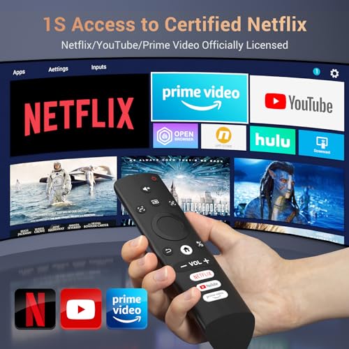 HAPPRUN 4K Android TV Projector with WiFi, Bluetooth, and Dolby Audio