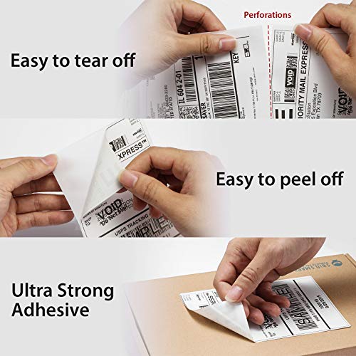 OFFNOVA High Speed Bluetooth Thermal Label Printer and a Roll of 500 4" x 6" Shipping Thermal Labels Bundle