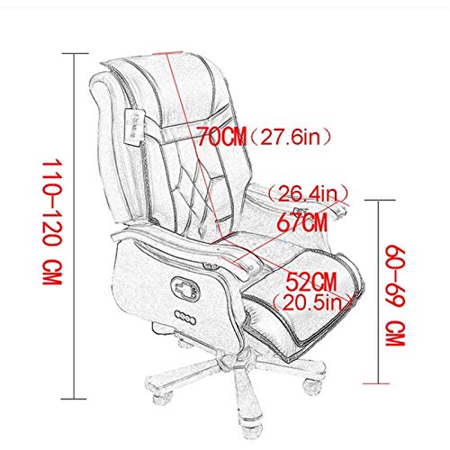 Video Game Chairs Home Office Desk Chairs Office Chairs with Lumbar Support Office Chairs & Sofas Boss Office Products Guest Chair with Casters,Reclining Solid Wood Leather,Liftable and Rotatable,Ergo