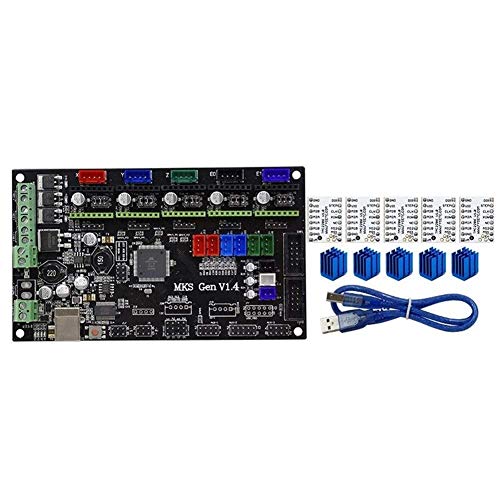 LHHZAL GEN V1.4 Integrated Controller Mainboard + 5pcs TMC2208 V1.0 Stepper Motor Driver CompatibleMega2560 R3/ Ramps1.4 for 3D Printer Printer Accessories