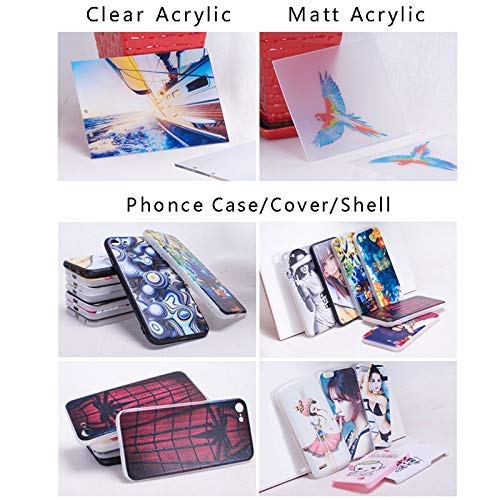 Automatic LED UV Inkjet Printer, A3 DIY Flatbed Digital Printer for Variety of Materials Like Plastic, PC, PVC, TPU, Acrylic, Wood,Phone Cases. Multifunctional Printer.(A3)
