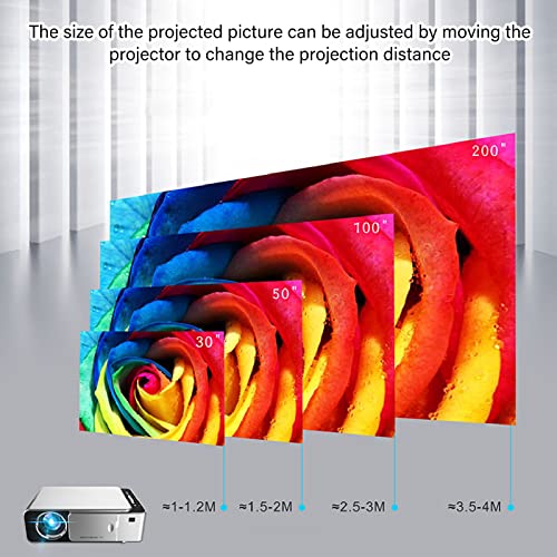 BEYSG Mini Projector, AC 100-240V, Angle Correction, Silver - Hotel Movie Projector