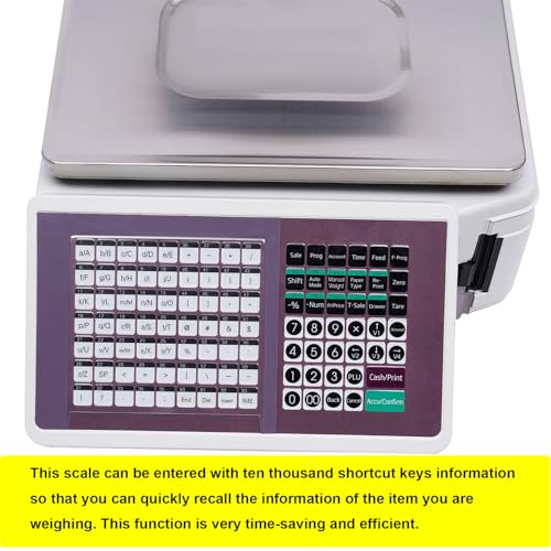 HaroldDol Commercial Digital Price Computing Scale with Thermal Label Printer - 66lbs Capacity