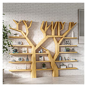 HIHELO Tree-Shaped Bookshelf Multi-Layer Assembly Bookcase (Wood, 160cm)