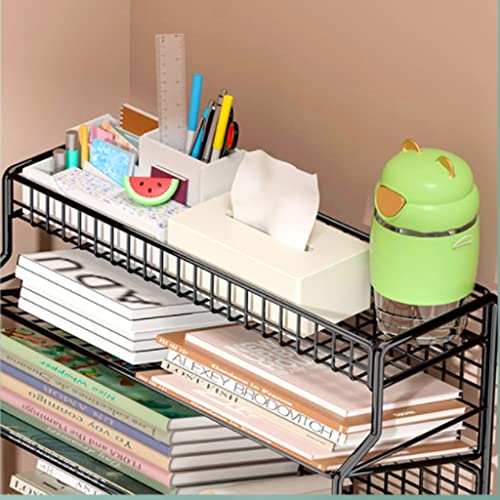 Desk-Side Small Bookshelf with Wheels (OneColor, 47 * 17 * 40cm)