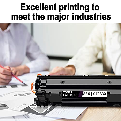 6 Pack Compatible Toner Cartridge 83X CF283X Replacement for HP Pro M125r M201n M201dw MFP M225dn M225dw M125a M125nw M126a M126nw Printer Ink Cartridge.