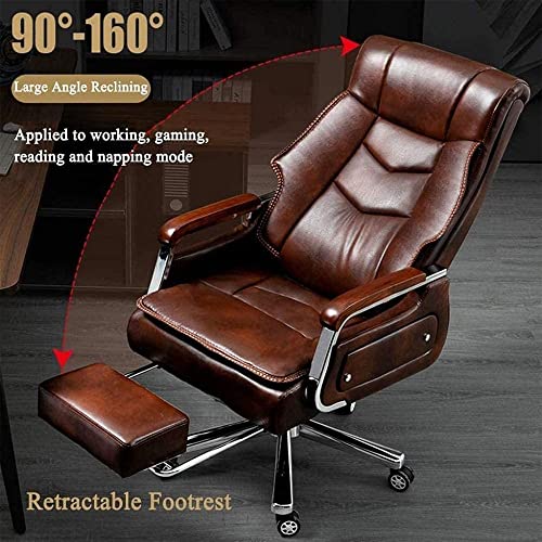 QZWLFY Executive Office Chair for Big and Tall 400lb People, Ergonomic Reclining with Footrest
