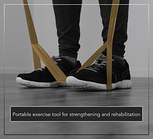 TheraBand CLX Resistance Band with Loops, Fitness Band for Home Exercise and Full Body Workouts, Portable Gym Equipment for Home Training, Best Gift for Athletes, 25 Yard Dispenser, Gold, Max, Elite
