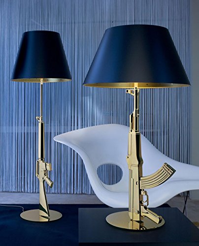 Flos Guns Table Halogen or LED Table Lamp 18K Gold Made in Italy