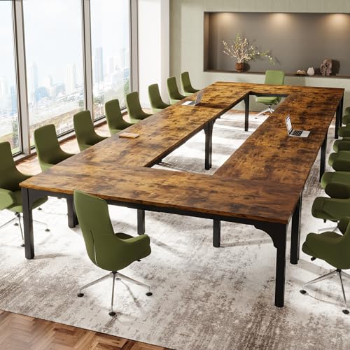 Trggivs 19FT Conference Table - Large Rectangle Meeting Desk for 16-22 Person