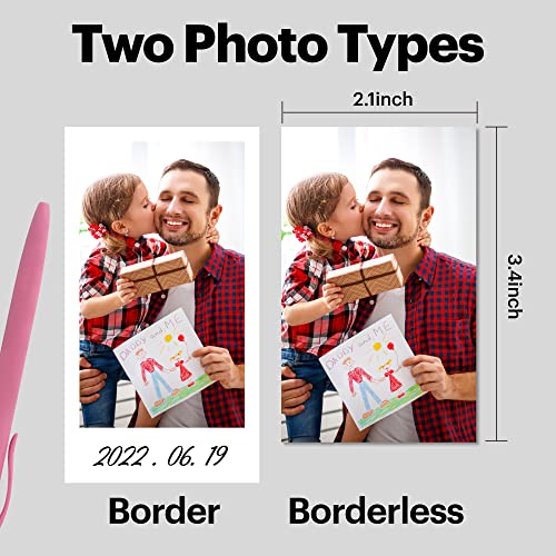 Kodak Mini 2 Retro 2.1x3.4” Portable Instant Photo Printer, Wireless Connection, Compatible with iOS, Android & Bluetooth, Real Photo, 4Pass Technology & Lamination Process, Premium Quality-White
