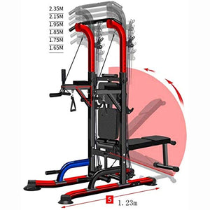 ZLQBHJ Strength Training Equipment Strength Training Dip Stands Multifunctional Power Towers Adjustable Height Stand Workout Station Dip Station Pull Chin Up Ba