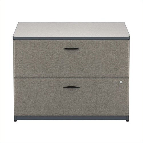 Bush Business Furniture WC84854P Series A Collection 36W 2Dwr Lateral File, Slate/White Spectrum