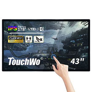 TouchWo 43 inch Interactive Touchscreen Monitor - Smart Board with 1080P Display, Android 11, RAM 4G & ROM 32G