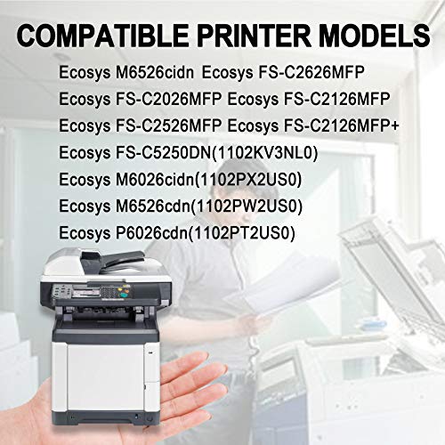 5 Pack (2BK+1C+1M+1Y) TK592 TK-592 1T02KV0US0 1T02KVCUS0 1T02KVBUS0 1T02KVAUS0 Toner Cartridge Replacement for Kycoera Ecosys M6026cidn(1102PX2US0) FS-C5250DN(1102KV3NL0) Toner Kit Printer