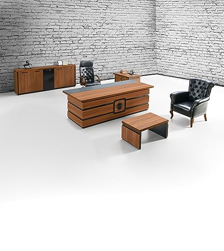 Casa Mare 79" Wood Office Furniture Set of 4pcs