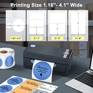 Bluetooth Thermal Shipping Label Printer – JADENS Wireless 4x6 Shipping Label Printer, Compatible with Android&iPhone and Windows, But Not Mac,Widely Used for Ebay, Amazon, Shopify, Etsy, USPS