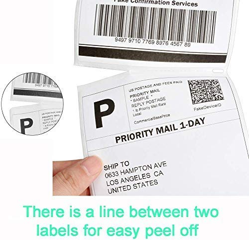 PAPRMA Dymo 1744907 Compatible Shipping Labels - 4" x 6" Thermal Postage Labels for 4XL, Ultra Strong Permanent Adhesive, Waterproof, Grease Resistant,Perforated(60 Rolls - 220 Labels Per Roll)