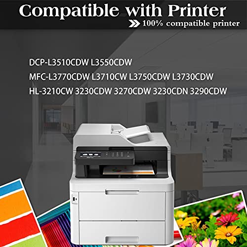 8-Pack(4Drum+4Toner) Compatible High Yield DR-223CL DR223CL Drum Units TN-227 TN227 Toner Cartridge Replacement for HL-L3210CW HL-L3270CDW HL-L3290CDW MFC-L3710CW Printer