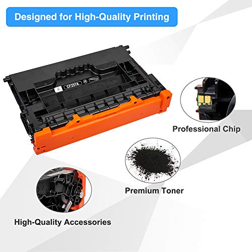 TRUE IMAGE Compatible Toner Cartridge Replacement for HP 37A CF237A CF237X Work with Enterprise M607n M608dn M608n M609 M607dn M608x M609x MFP M631 M631h M632 M633fh Printer (Black, 4Pack)