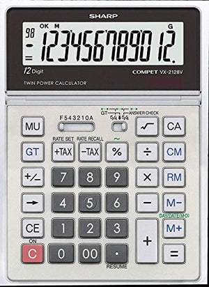 SHARP VX2128V Portable Handheld Desktop Calculator - Bulk Pack of 10
