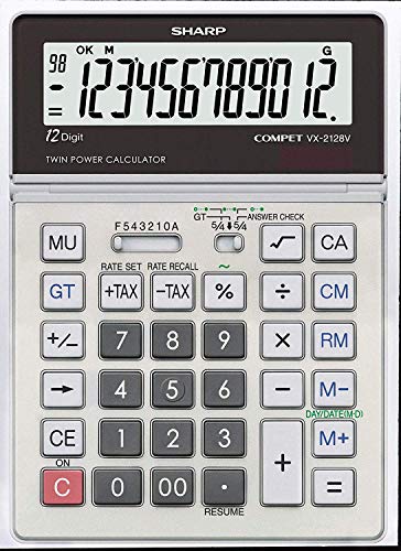 SHARP VX2128V Portable Handheld Desktop Calculator - Bulk Pack of 10