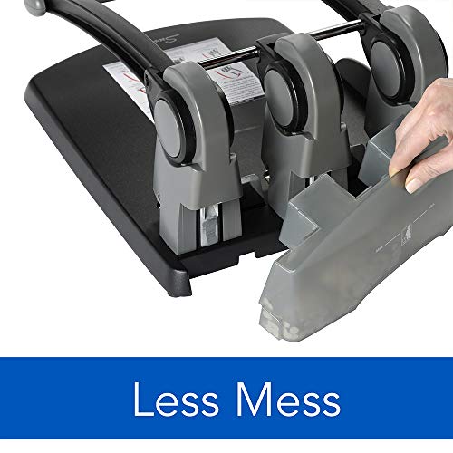 Swingline 3 Hole Punch, Hole Puncher, Extra High Capacity, 300 Sheet Punch Capacity, Fixed Centers, Black (74194)